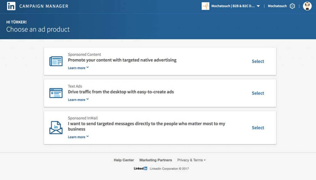 LinkedIn Reklam Türleri ve Modelleri