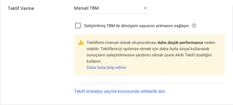 Google Ada Teklif Stratejileri - Manuel Tbm